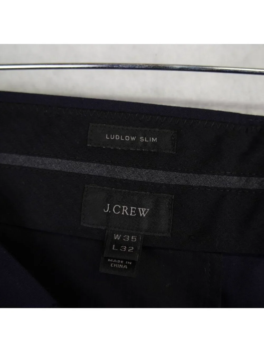 J Crew Loro Piana Ludlow Slim Fit Dress Pants Super 120s Wool Mens 35x28 (35x32)